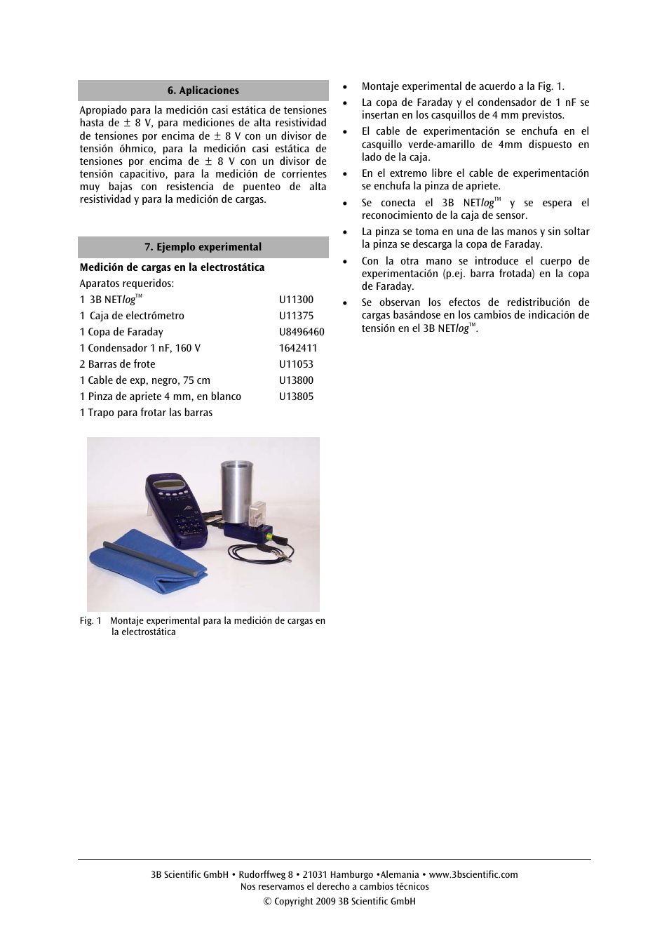 3B Scientific Electrometer Box User Manual | Page 10 / 12