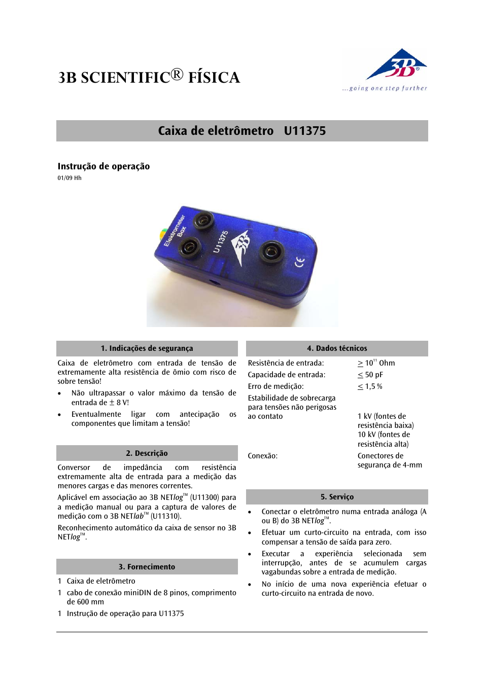 3b scientific® física | 3B Scientific Electrometer Box User Manual | Page 11 / 12