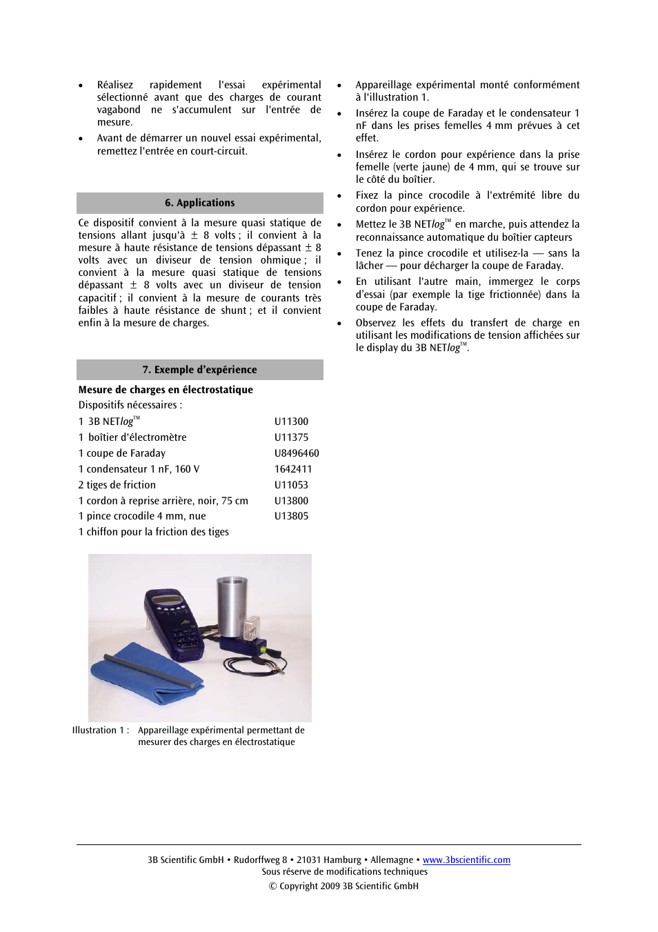 3B Scientific Electrometer Box User Manual | Page 6 / 12