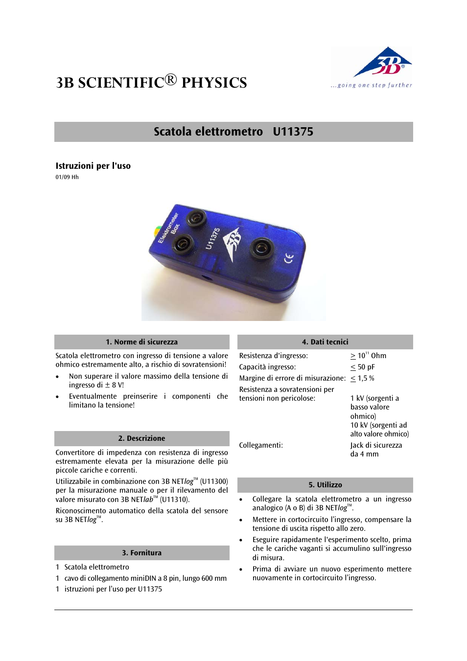 3b scientific® physics | 3B Scientific Electrometer Box User Manual | Page 7 / 12