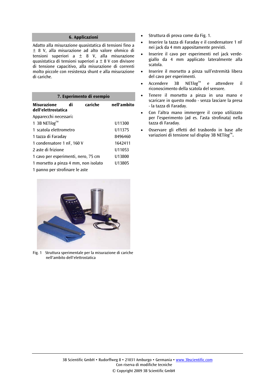 3B Scientific Electrometer Box User Manual | Page 8 / 12
