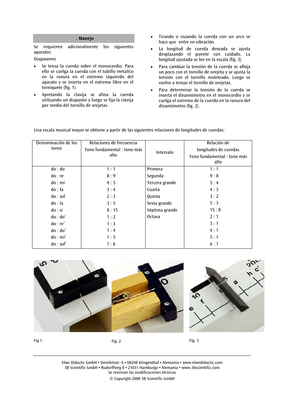 3B Scientific Monochord User Manual | Page 10 / 12