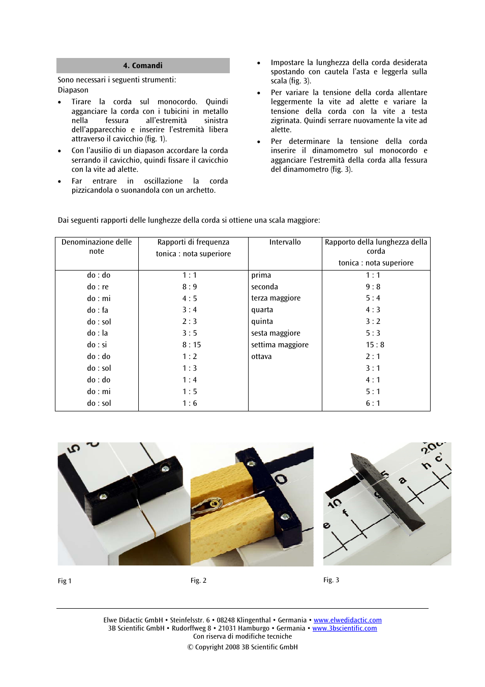 3B Scientific Monochord User Manual | Page 8 / 12