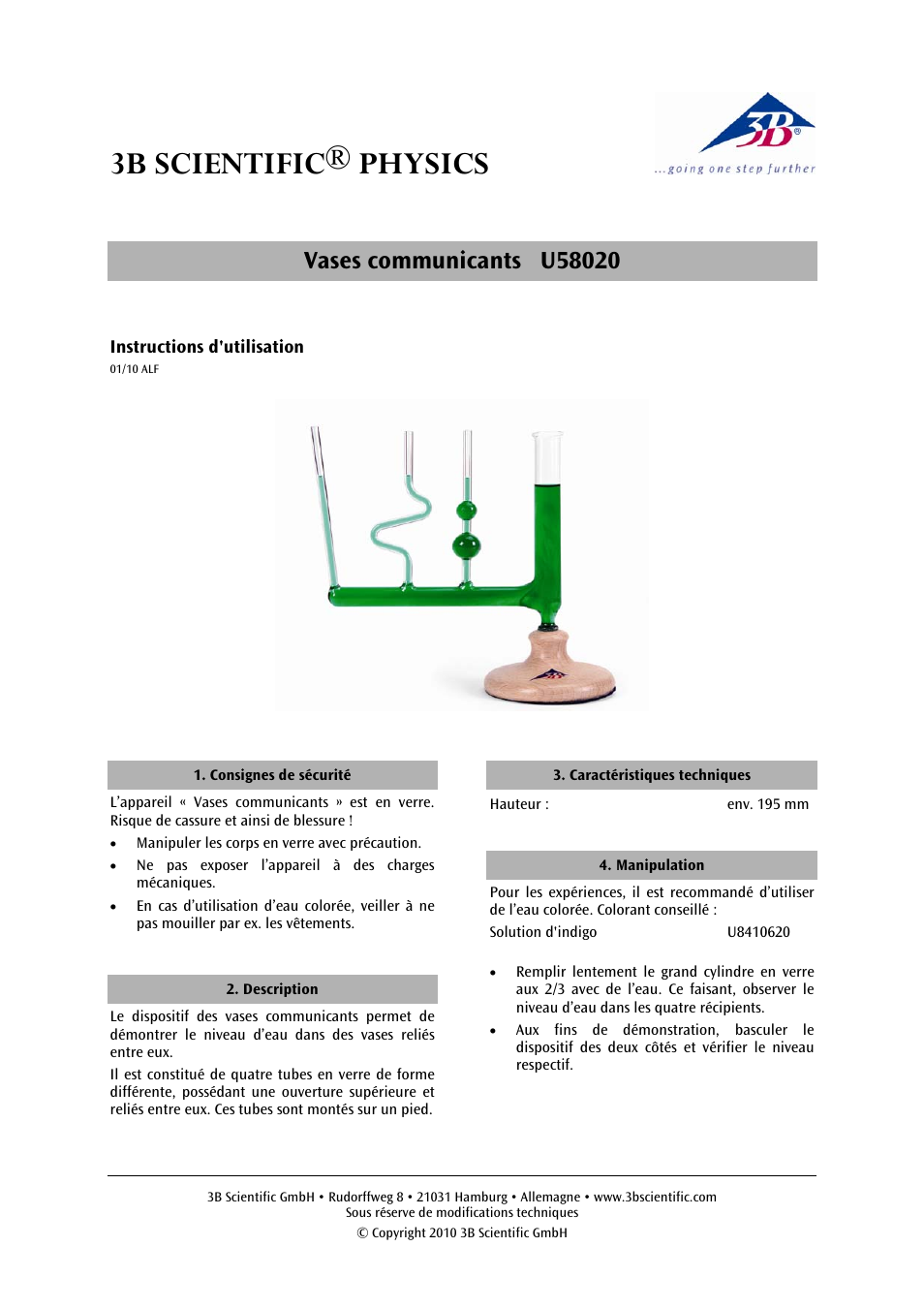 3b scientific® physics | 3B Scientific Liquid Levels User Manual | Page 5 / 12