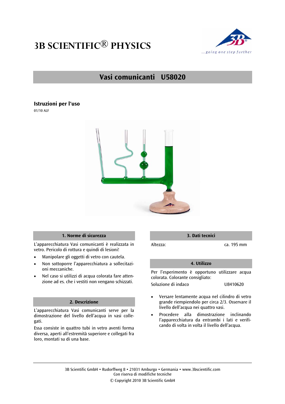 3b scientific® physics | 3B Scientific Liquid Levels User Manual | Page 7 / 12