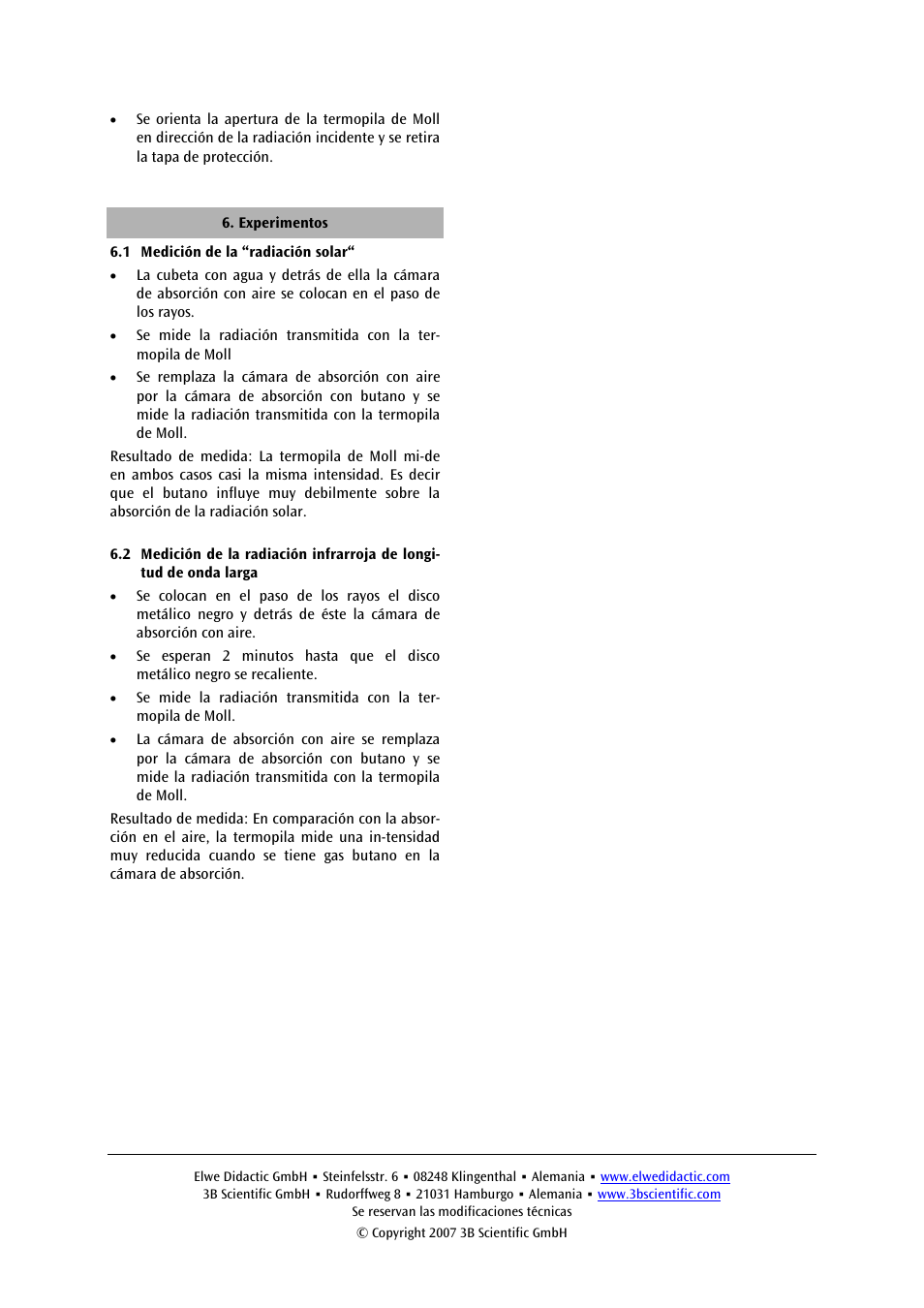 3B Scientific Greenhouse Effect Kit (115 V, 50__60 Hz) User Manual | Page 15 / 18