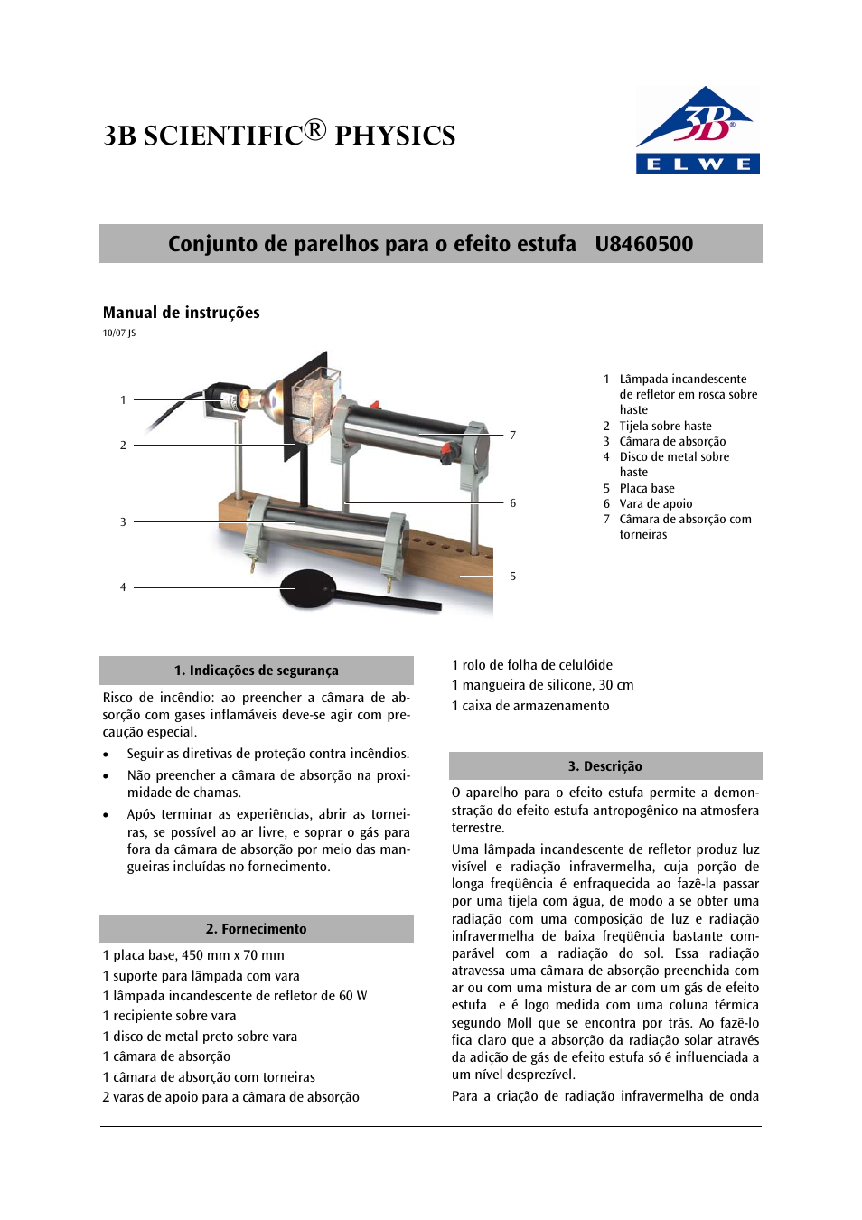3b scientific® physics | 3B Scientific Greenhouse Effect Kit (115 V, 50__60 Hz) User Manual | Page 16 / 18