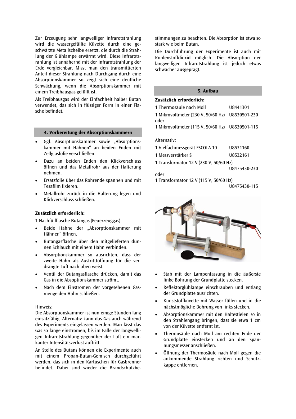 3B Scientific Greenhouse Effect Kit (115 V, 50__60 Hz) User Manual | Page 2 / 18