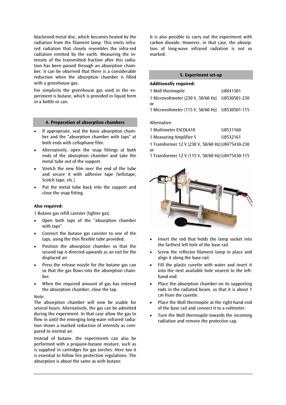 3B Scientific Greenhouse Effect Kit (115 V, 50__60 Hz) User Manual | Page 5 / 18