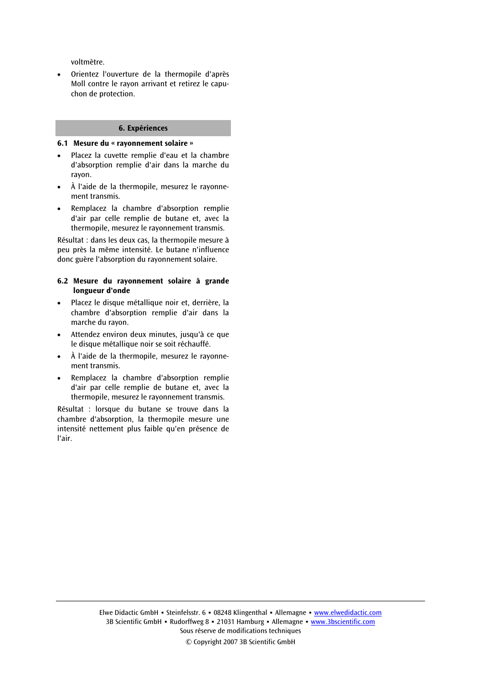 3B Scientific Greenhouse Effect Kit (115 V, 50__60 Hz) User Manual | Page 9 / 18