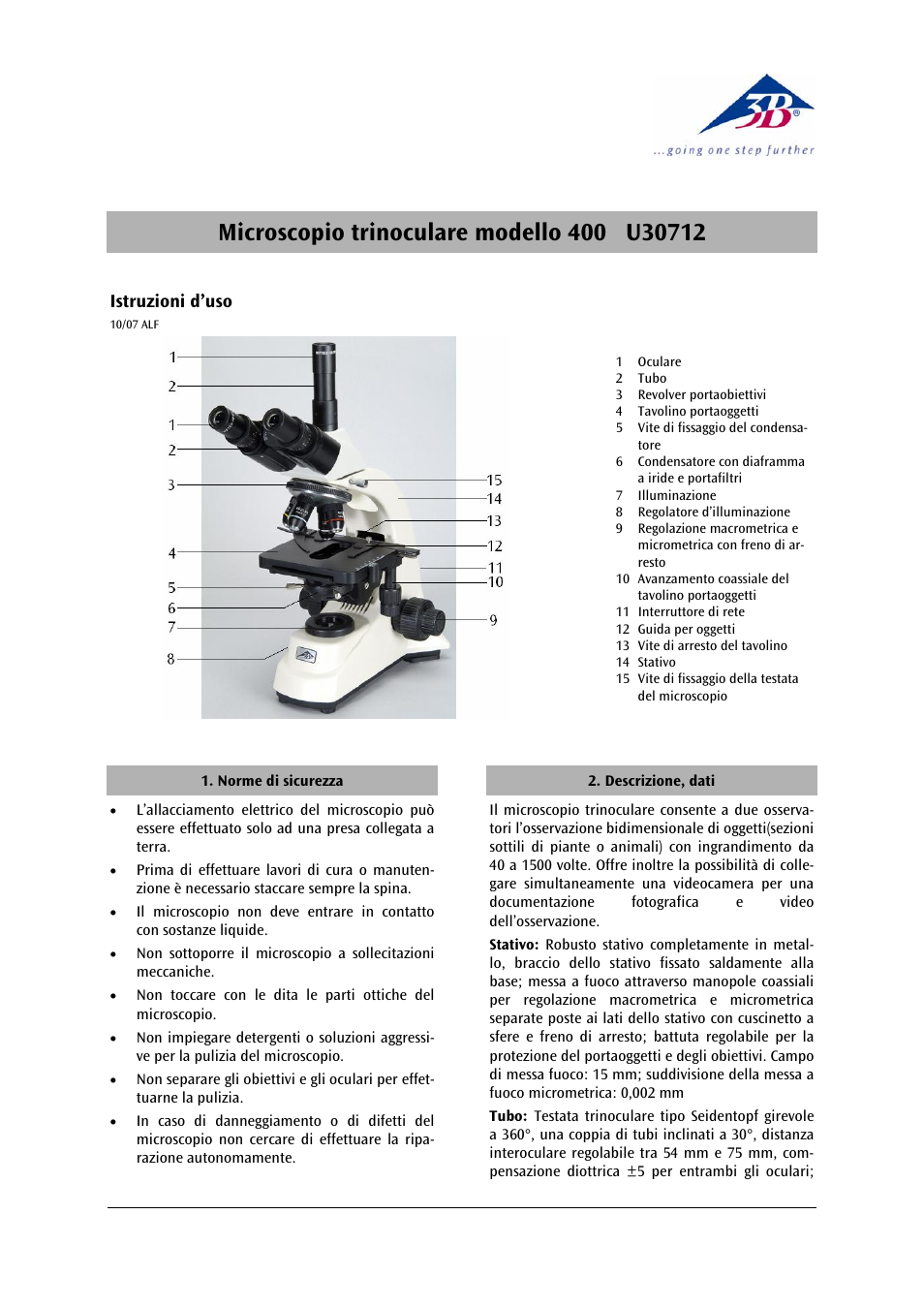 3b scientific, Physics | 3B Scientific Trinocular Microscope Model 400 User Manual | Page 10 / 18