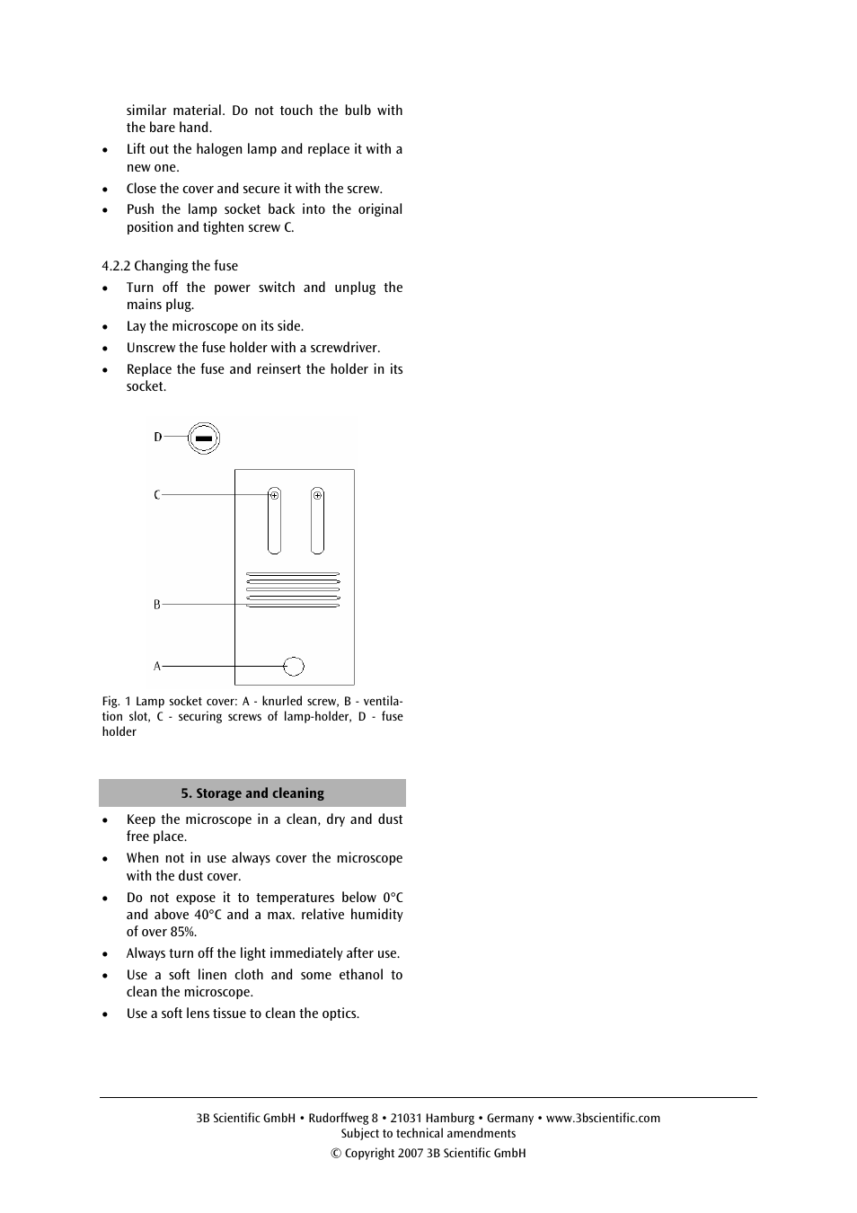 3B Scientific Trinocular Microscope Model 400 User Manual | Page 6 / 18