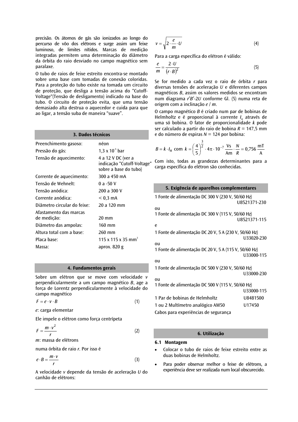 3B Scientific Fine Beam Tube T User Manual | Page 32 / 36