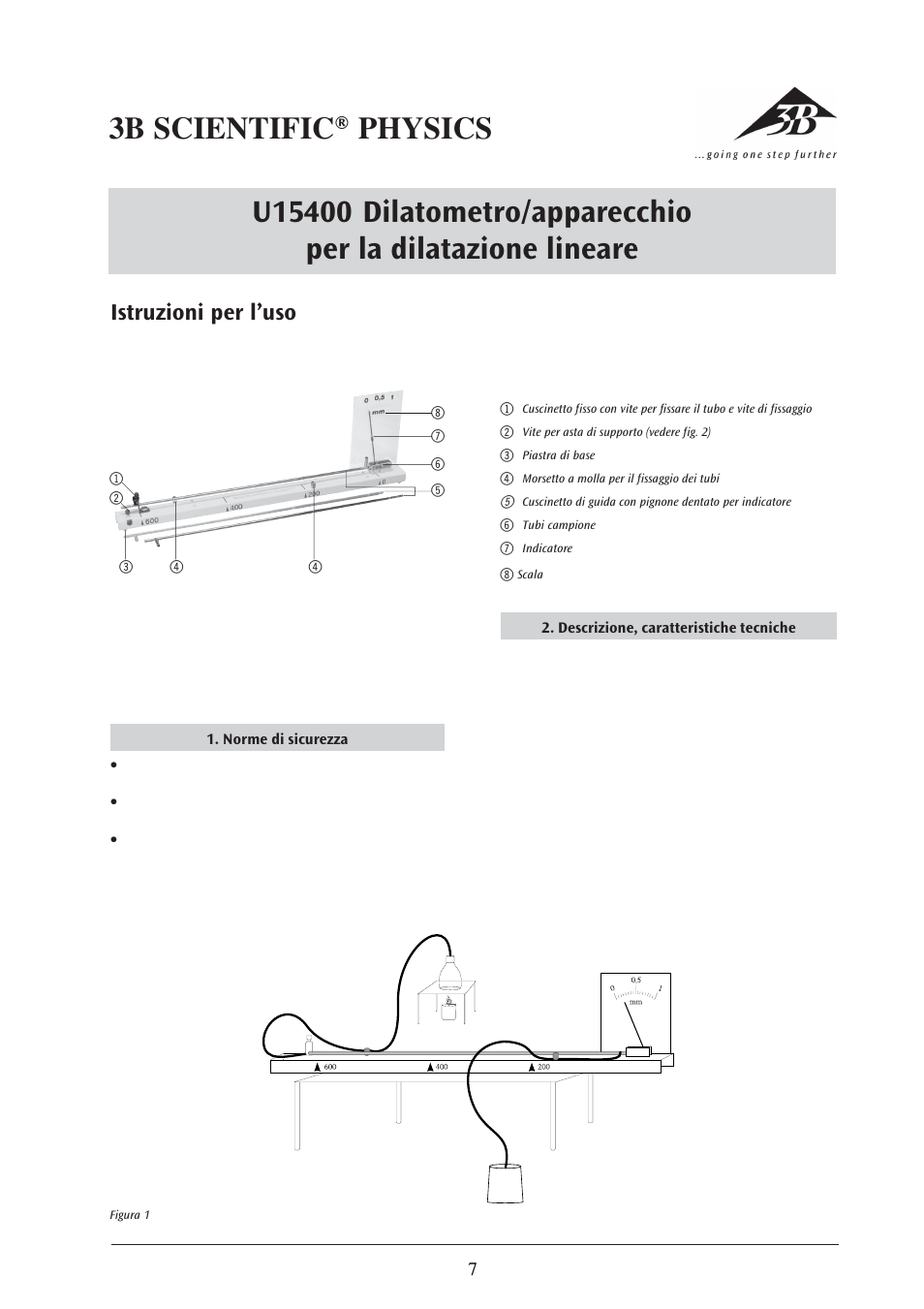 Istruzioni per l’uso | 3B Scientific Thermal Expansion Apparatus D User Manual | Page 7 / 12