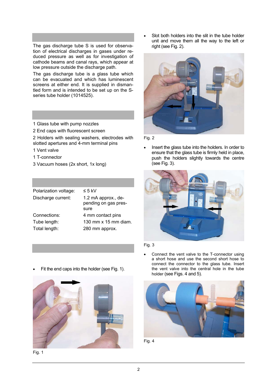 3B Scientific Teltron Discharge Tube S User Manual | Page 2 / 4