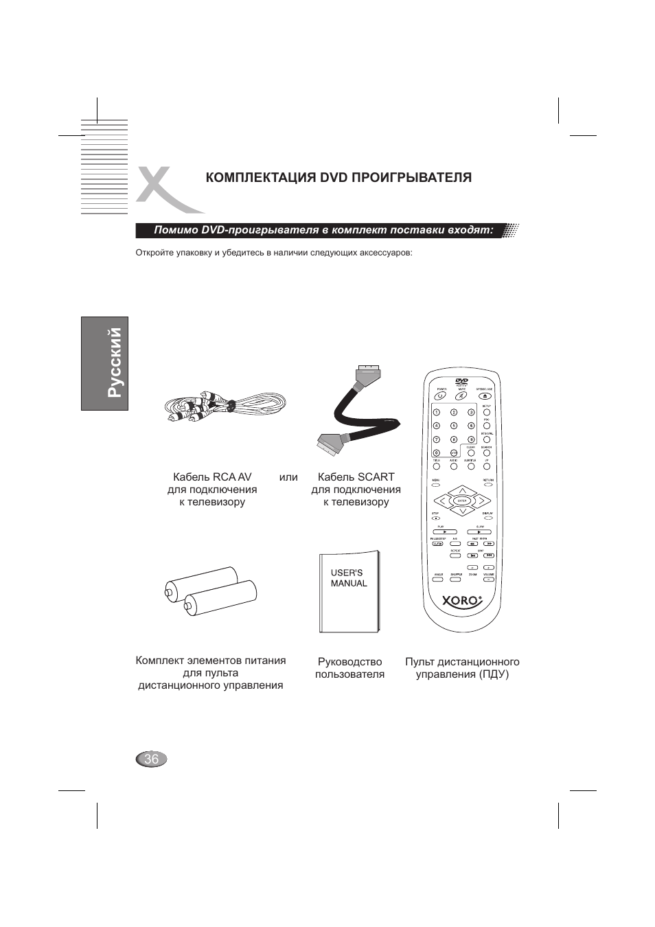 Ру сский | Xoro HSD 202 P User Manual | Page 36 / 92