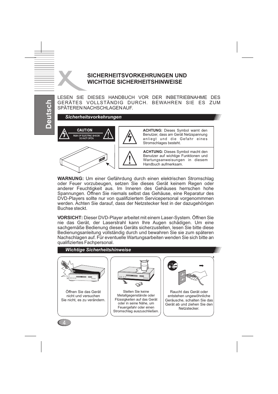 Deutsch | Xoro HSD 202 P User Manual | Page 6 / 92