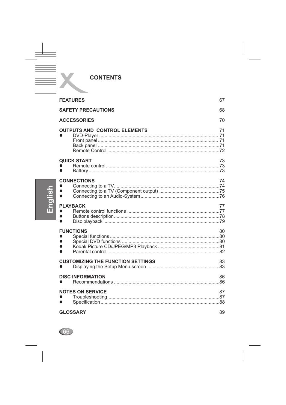 English | Xoro HSD 202 P User Manual | Page 66 / 92