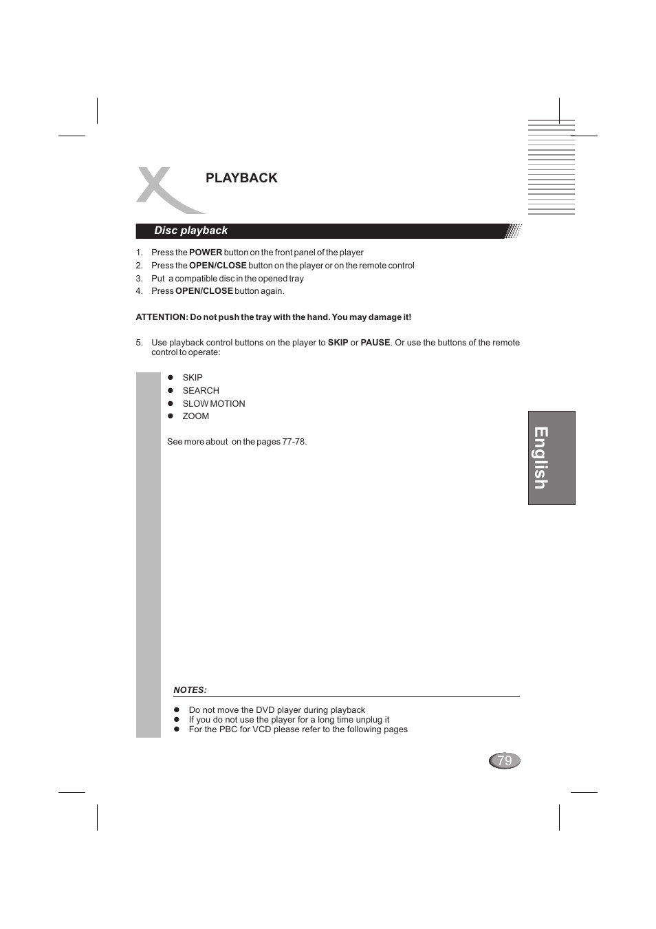 English, Playback | Xoro HSD 202 P User Manual | Page 79 / 92