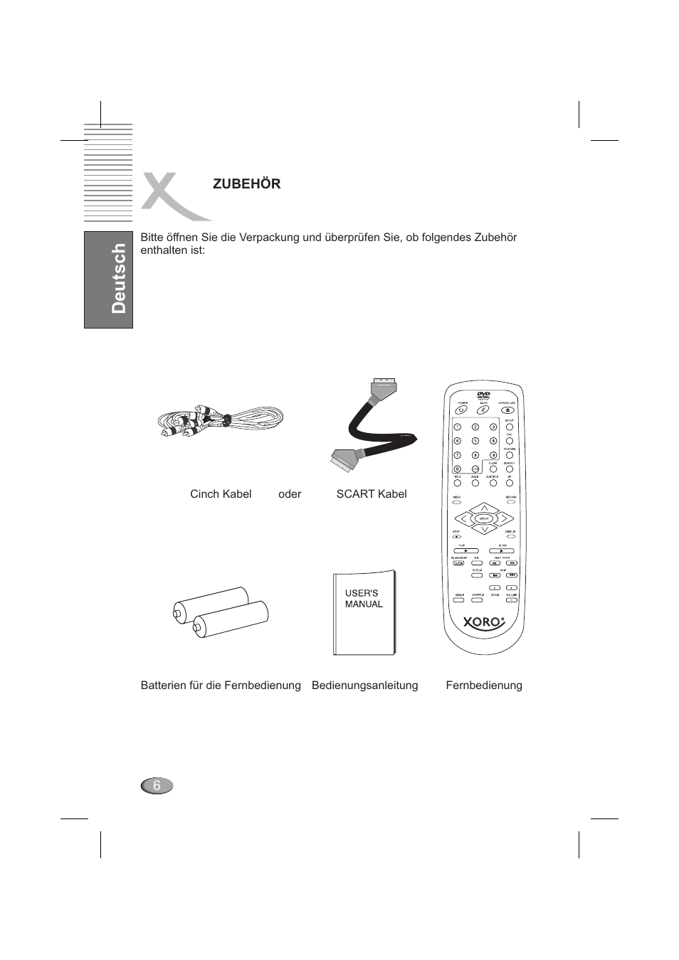 Deutsch | Xoro HSD 202 P User Manual | Page 8 / 92