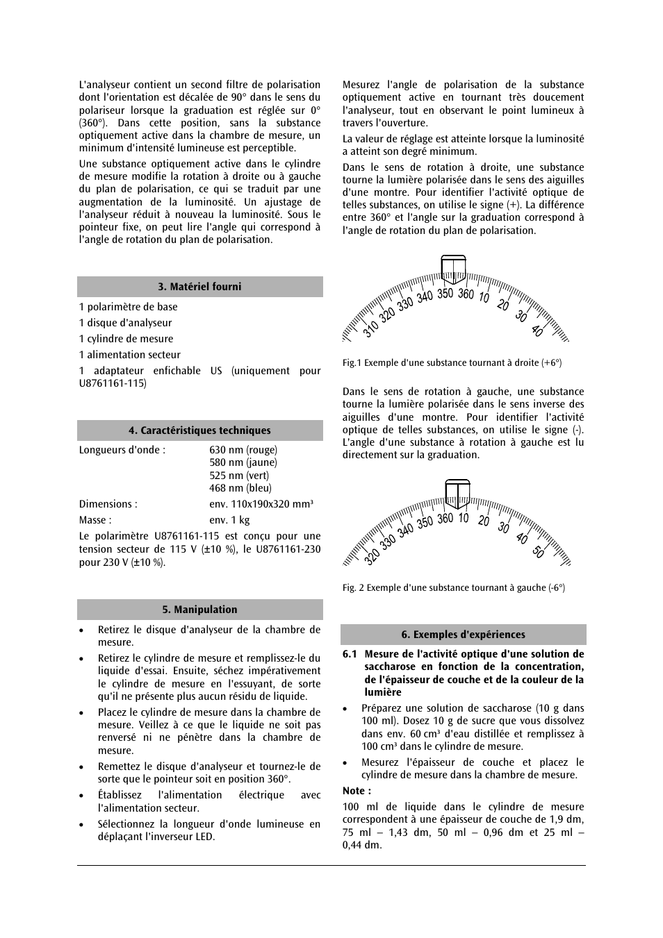 3B Scientific Polarimeter with 4 LEDs (115 V, 50__60 Hz) User Manual | Page 10 / 24
