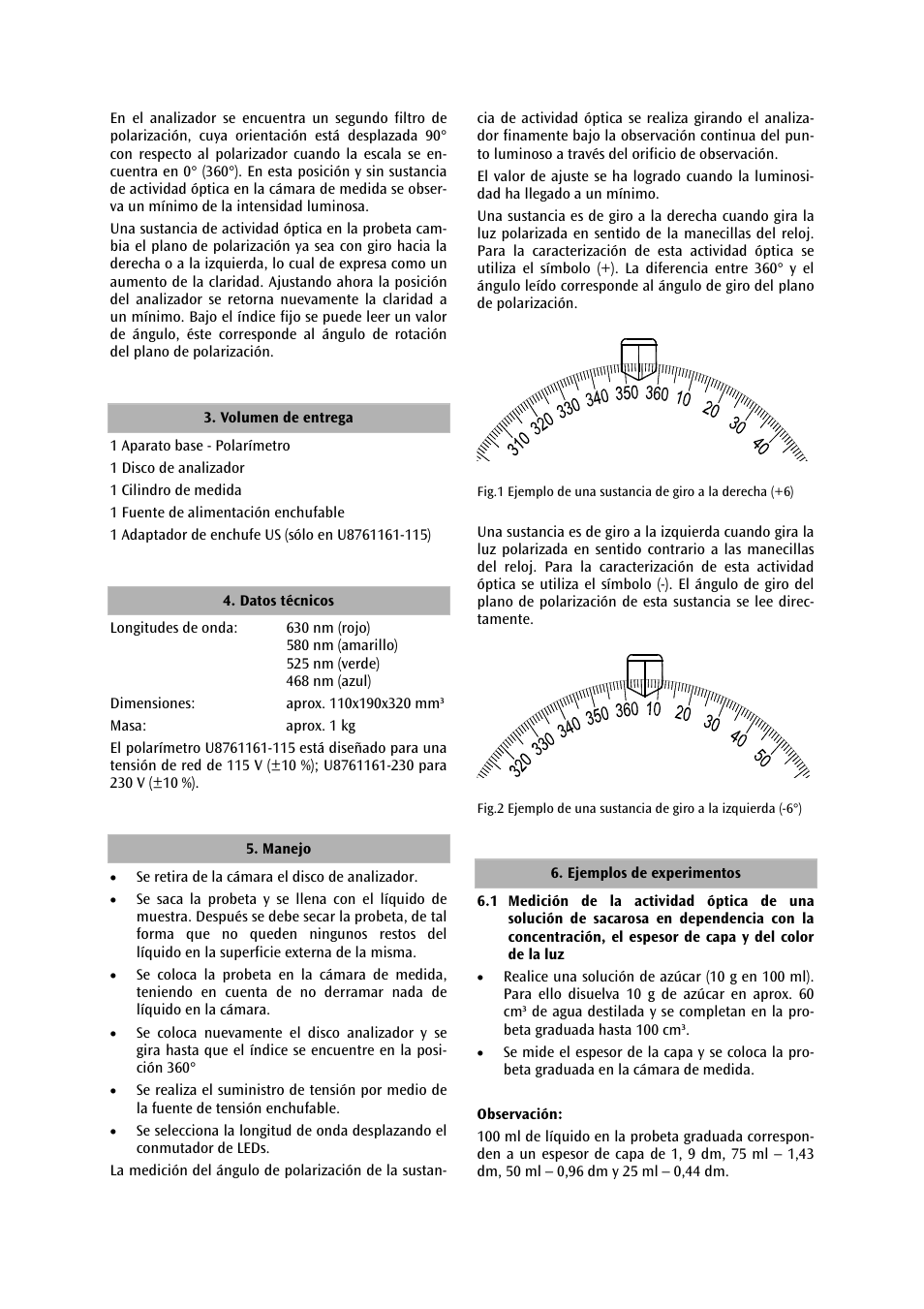 3B Scientific Polarimeter with 4 LEDs (115 V, 50__60 Hz) User Manual | Page 18 / 24