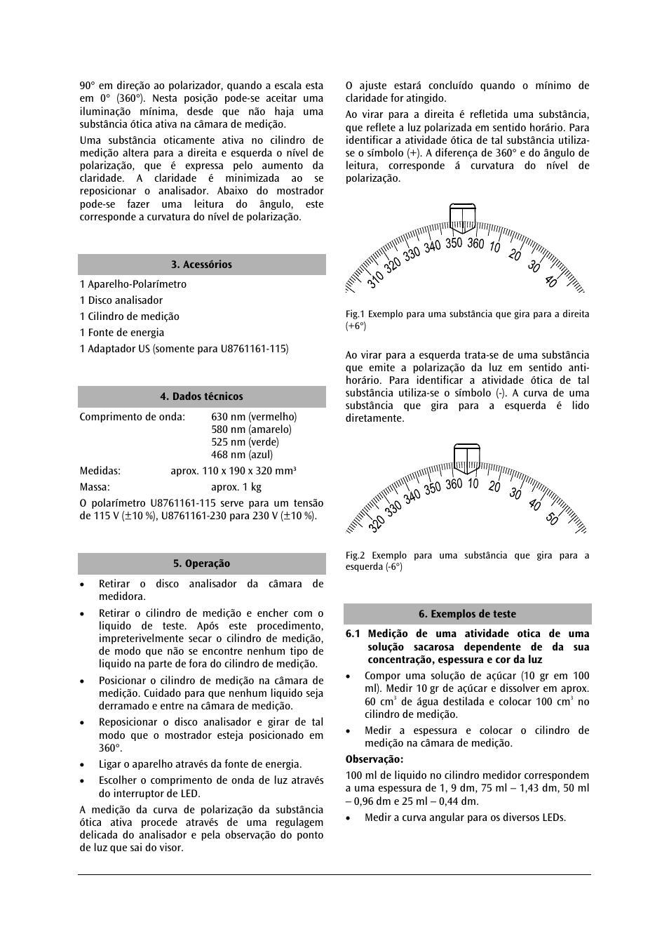 3B Scientific Polarimeter with 4 LEDs (115 V, 50__60 Hz) User Manual | Page 22 / 24