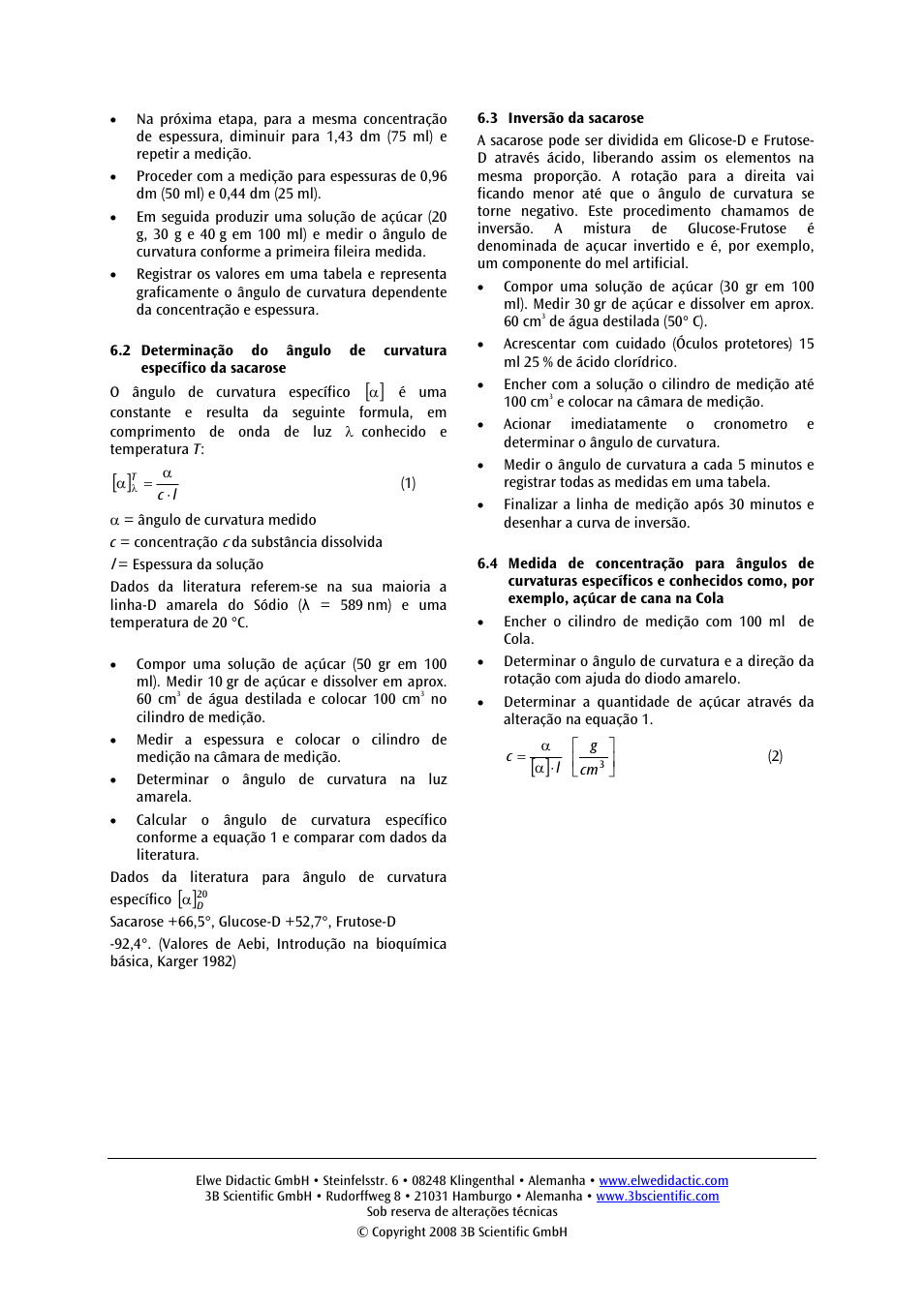 3B Scientific Polarimeter with 4 LEDs (115 V, 50__60 Hz) User Manual | Page 23 / 24