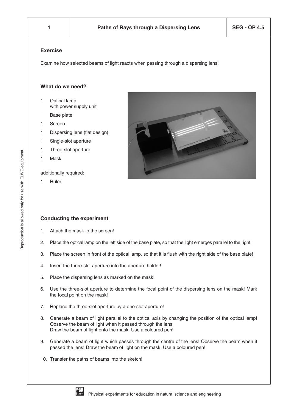 3B Scientific SEK Optics User Manual | Page 47 / 84