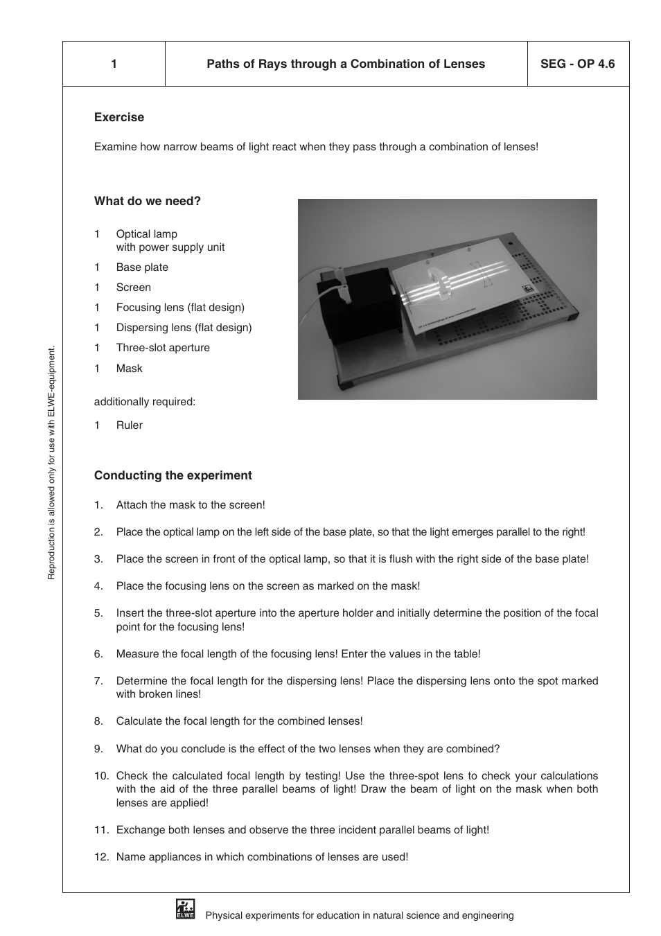 3B Scientific SEK Optics User Manual | Page 49 / 84
