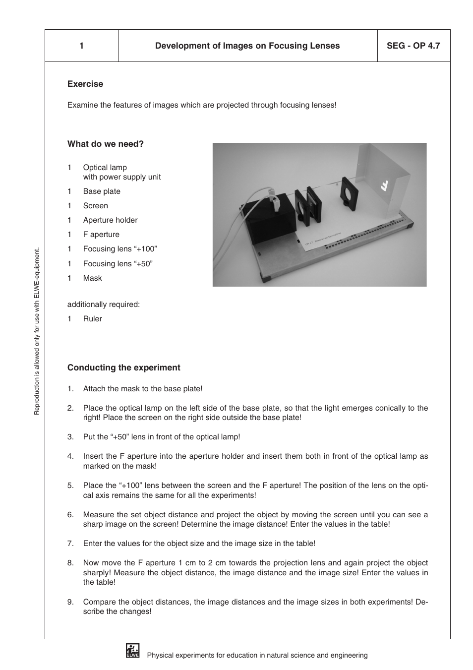 3B Scientific SEK Optics User Manual | Page 51 / 84
