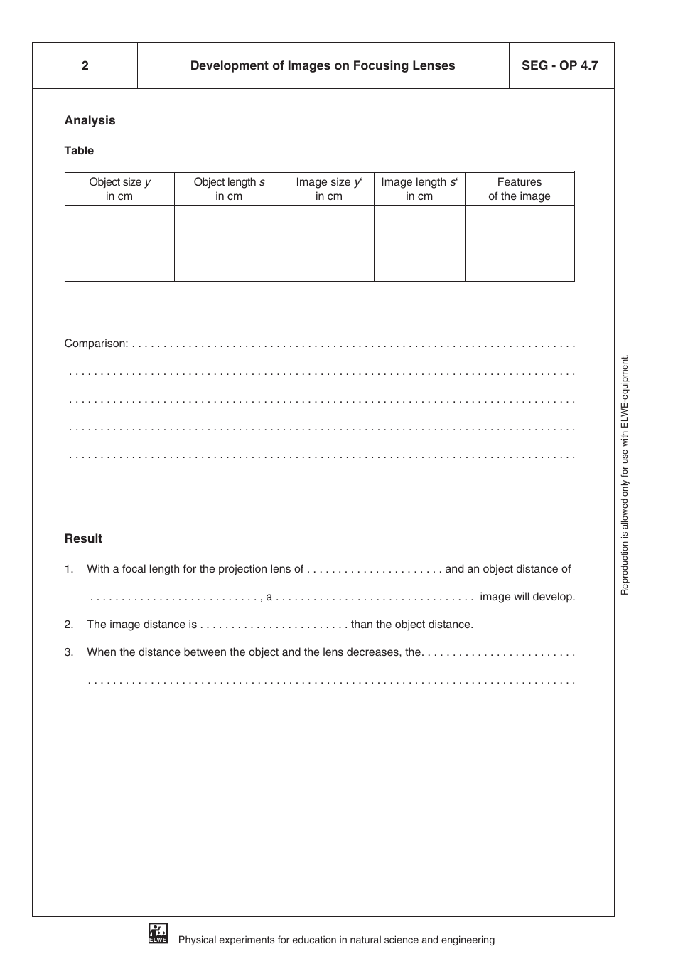 3B Scientific SEK Optics User Manual | Page 52 / 84