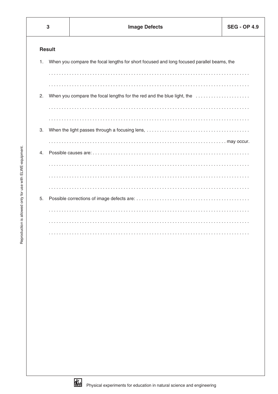 Result, 3seg - op 4.9 image defects | 3B Scientific SEK Optics User Manual | Page 59 / 84