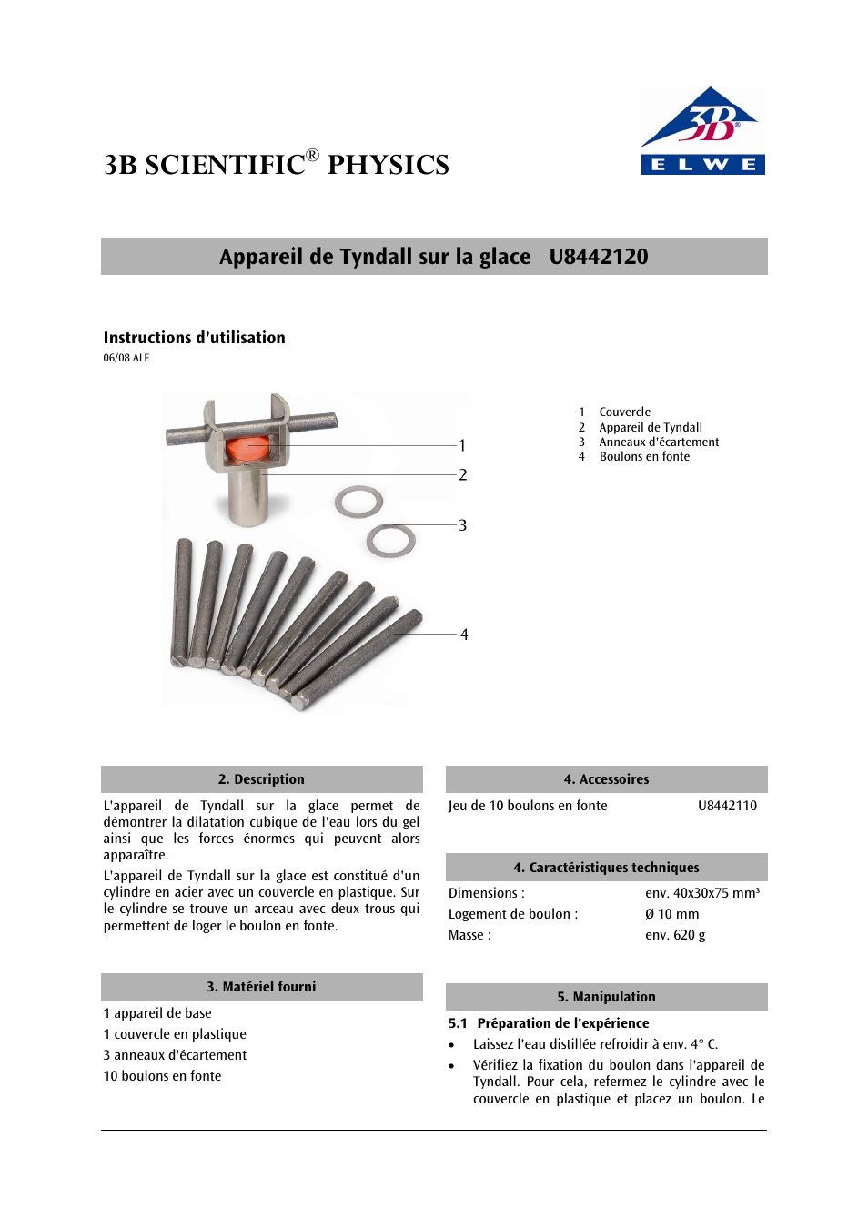3b scientific, Physics | 3B Scientific Ice Bomb User Manual | Page 5 / 12