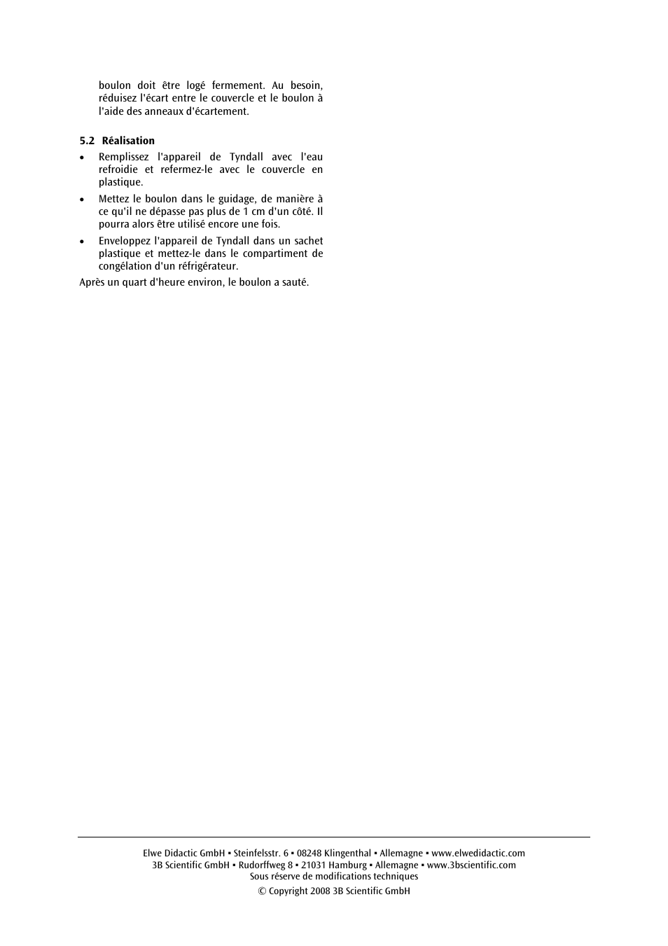 3B Scientific Ice Bomb User Manual | Page 6 / 12