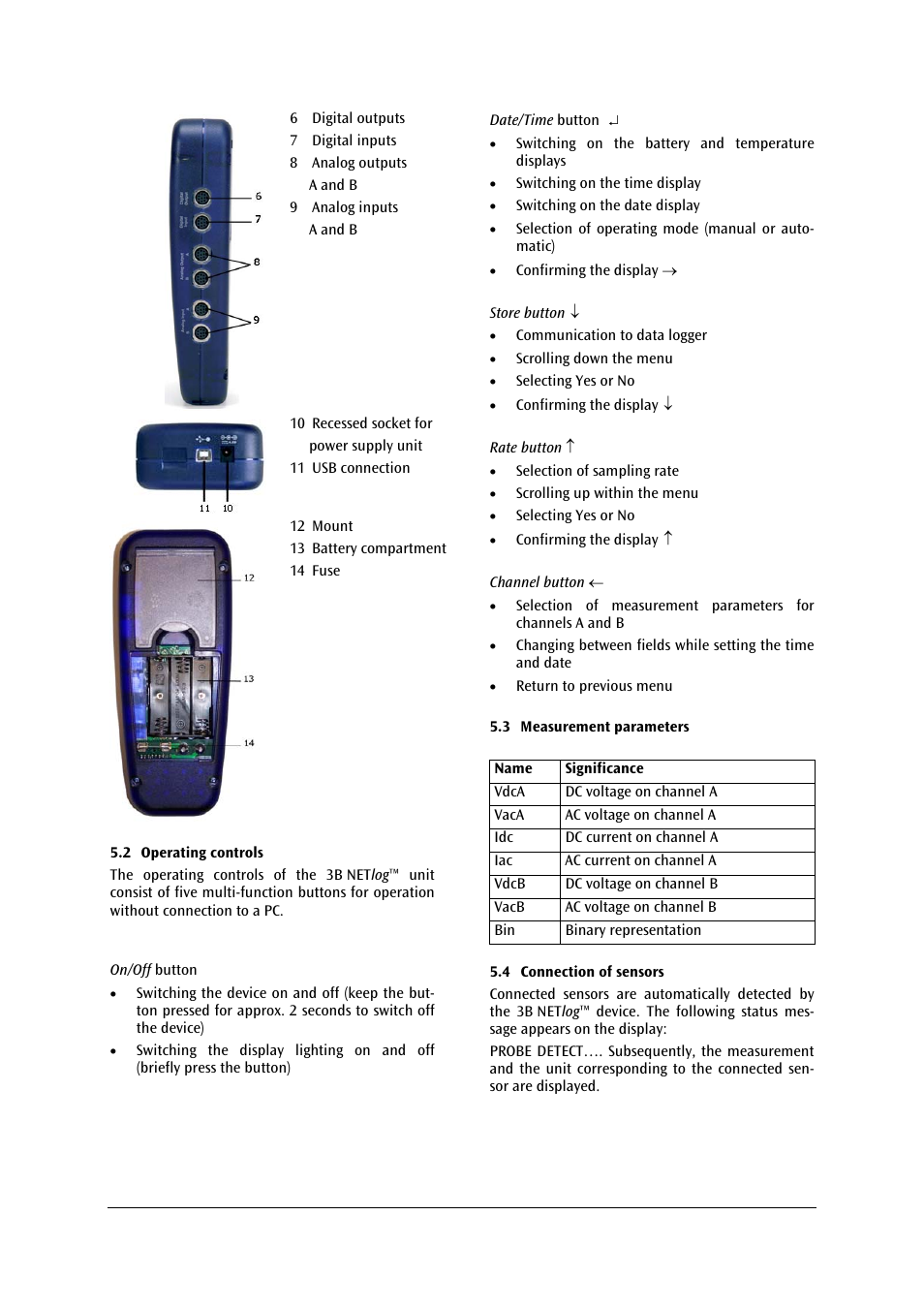 3B Scientific 3B NETlog™ with Ethernet Port (230 V, 50__60 Hz) User Manual | Page 11 / 60