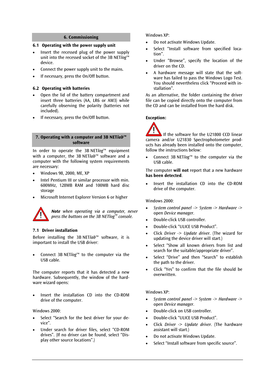 3B Scientific 3B NETlog™ with Ethernet Port (230 V, 50__60 Hz) User Manual | Page 12 / 60