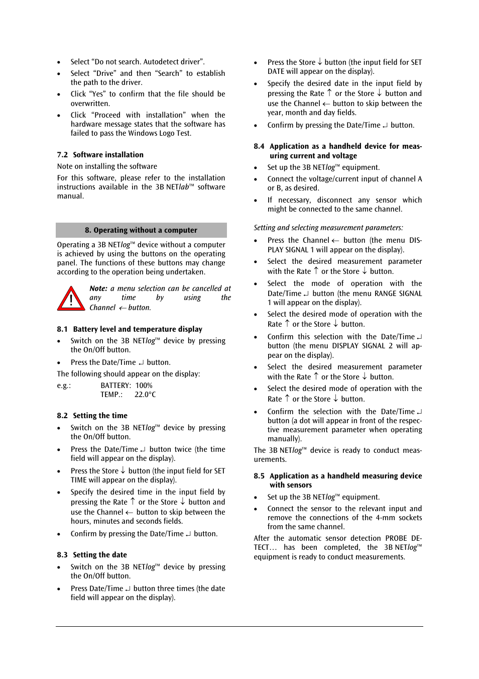 3B Scientific 3B NETlog™ with Ethernet Port (230 V, 50__60 Hz) User Manual | Page 13 / 60