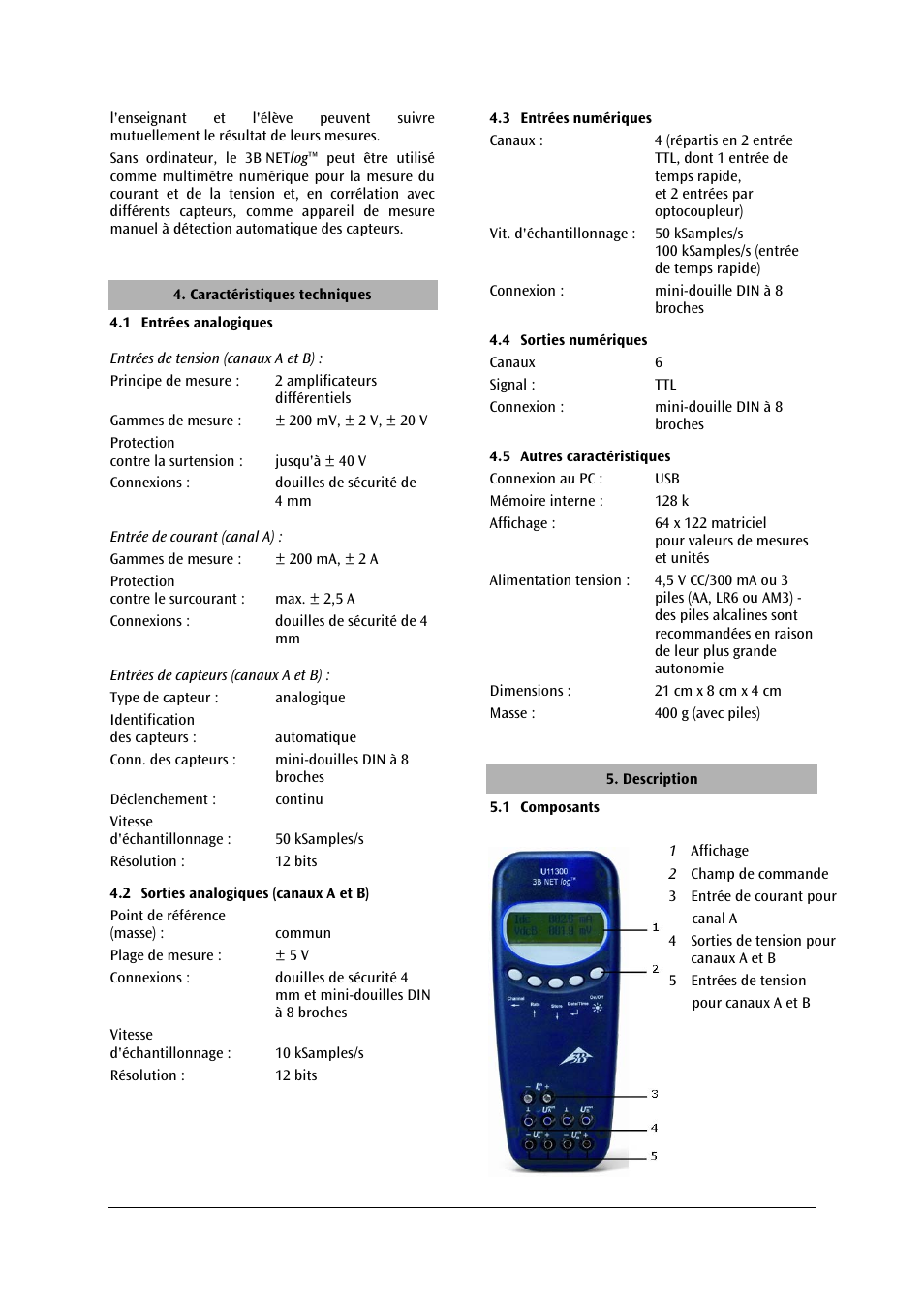 3B Scientific 3B NETlog™ with Ethernet Port (230 V, 50__60 Hz) User Manual | Page 18 / 60