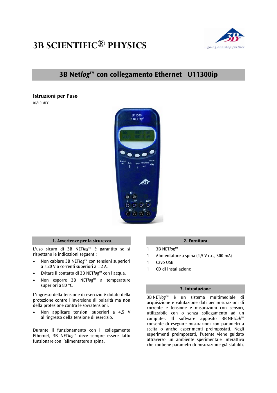 3b scientific® physics | 3B Scientific 3B NETlog™ with Ethernet Port (230 V, 50__60 Hz) User Manual | Page 25 / 60