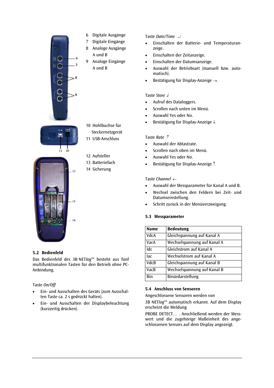 3B Scientific 3B NETlog™ with Ethernet Port (230 V, 50__60 Hz) User Manual | Page 3 / 60
