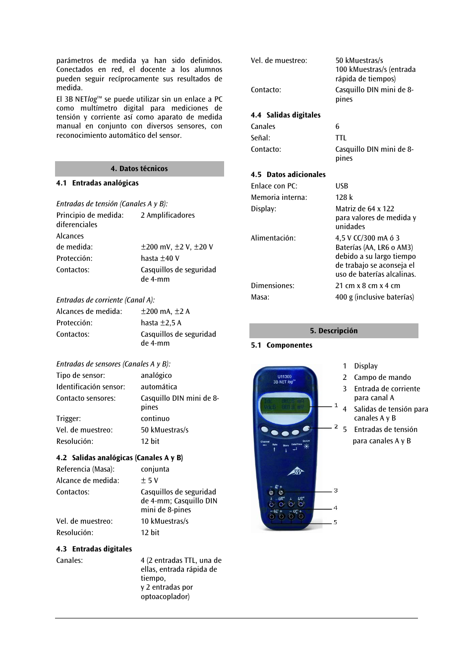 3B Scientific 3B NETlog™ with Ethernet Port (230 V, 50__60 Hz) User Manual | Page 34 / 60