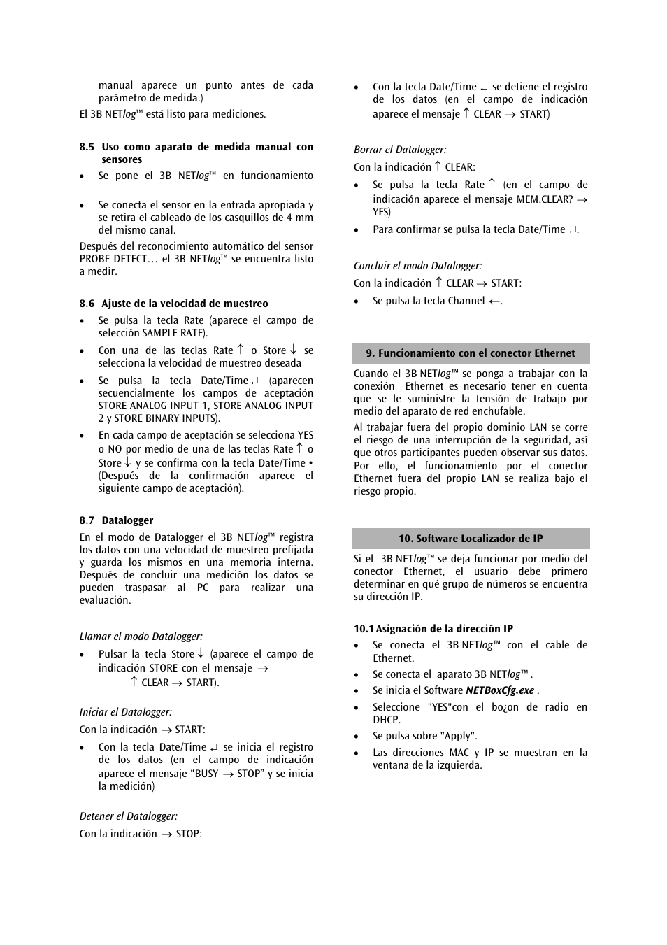 3B Scientific 3B NETlog™ with Ethernet Port (230 V, 50__60 Hz) User Manual | Page 38 / 60