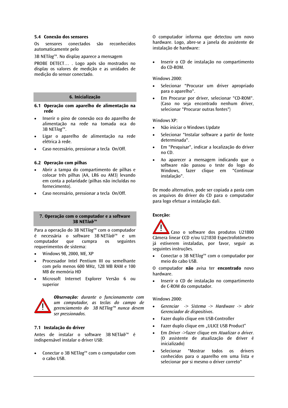 3B Scientific 3B NETlog™ with Ethernet Port (230 V, 50__60 Hz) User Manual | Page 46 / 60