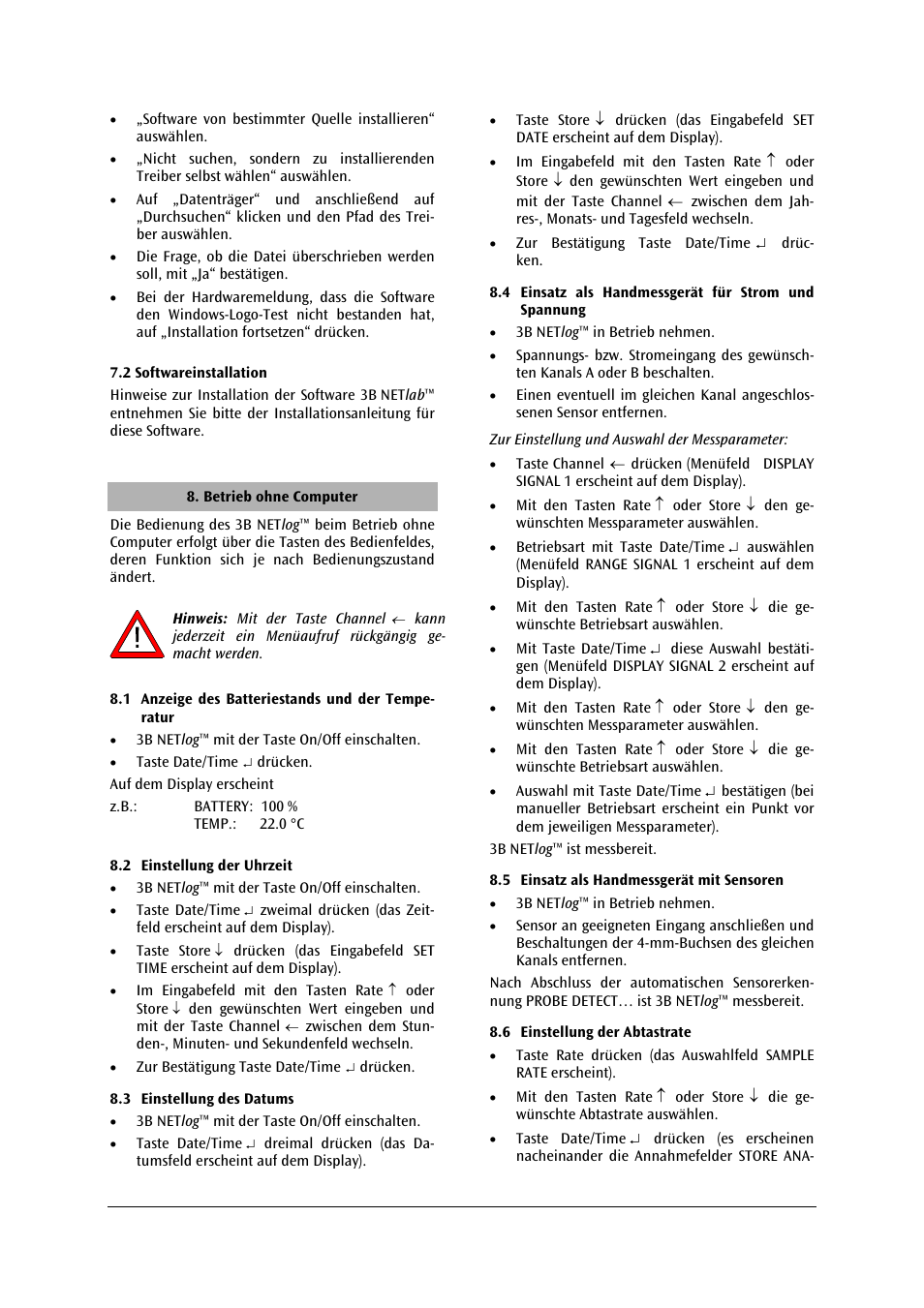 3B Scientific 3B NETlog™ with Ethernet Port (230 V, 50__60 Hz) User Manual | Page 5 / 60