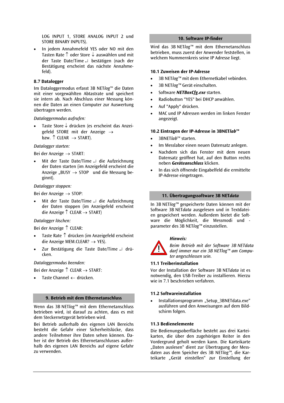 3B Scientific 3B NETlog™ with Ethernet Port (230 V, 50__60 Hz) User Manual | Page 6 / 60