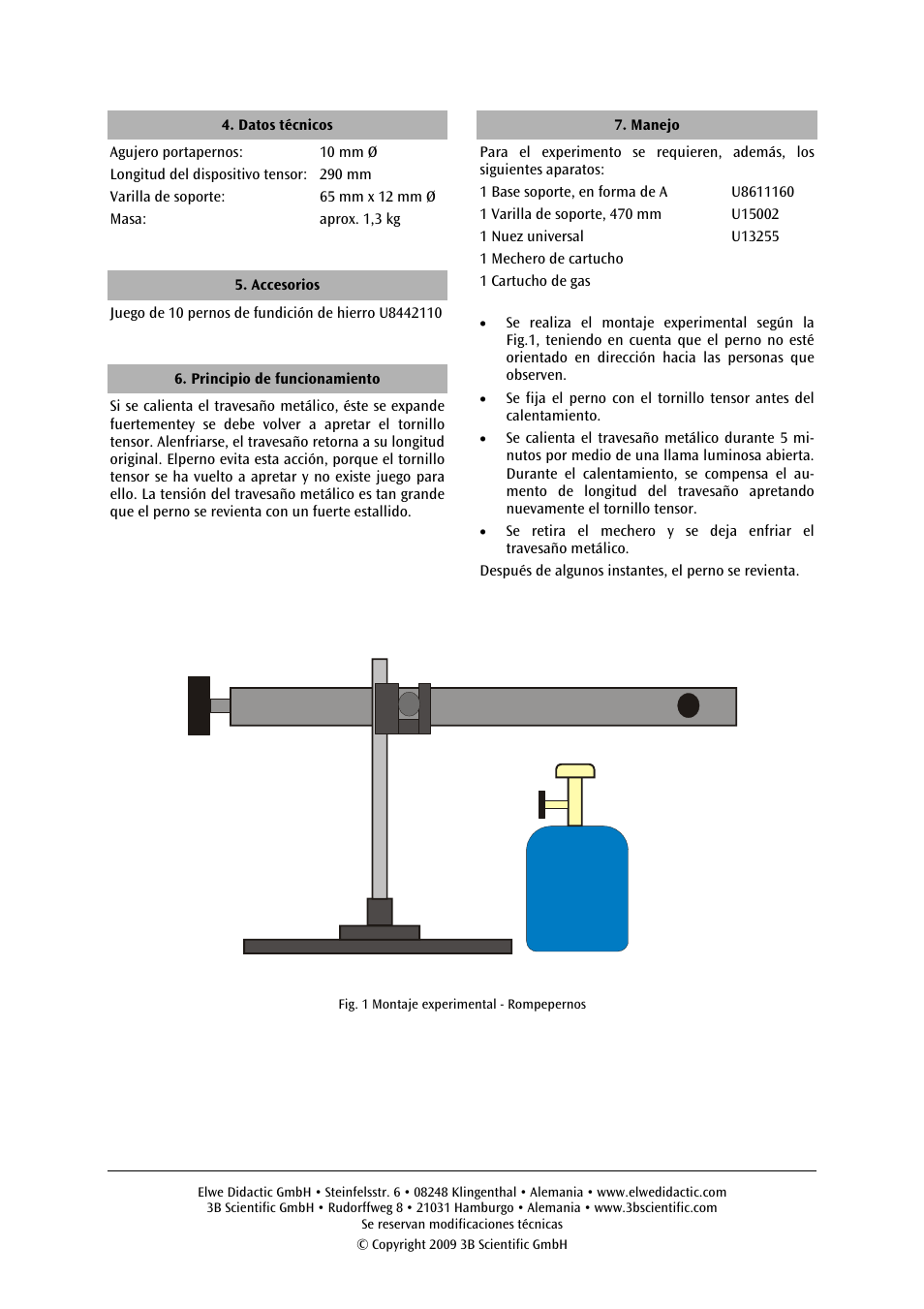 3B Scientific Tyndall's Bar Breaker User Manual | Page 10 / 12
