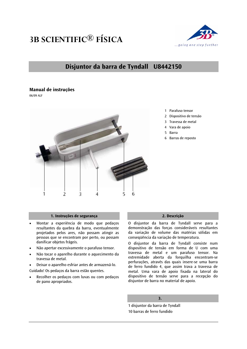 3b scientific® física | 3B Scientific Tyndall's Bar Breaker User Manual | Page 11 / 12