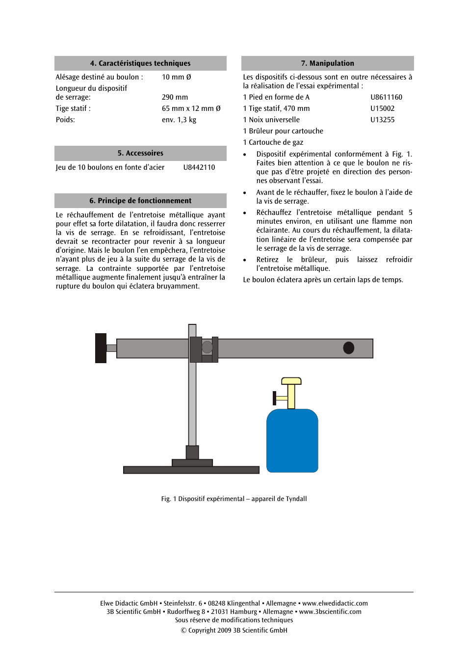3B Scientific Tyndall's Bar Breaker User Manual | Page 6 / 12