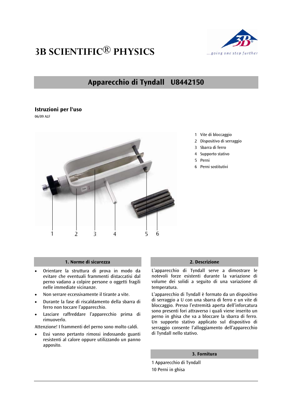 3b scientific® physics | 3B Scientific Tyndall's Bar Breaker User Manual | Page 7 / 12